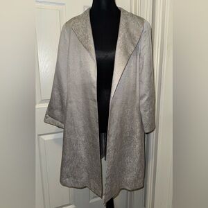 Eileen Fisher Silver Trench Coat